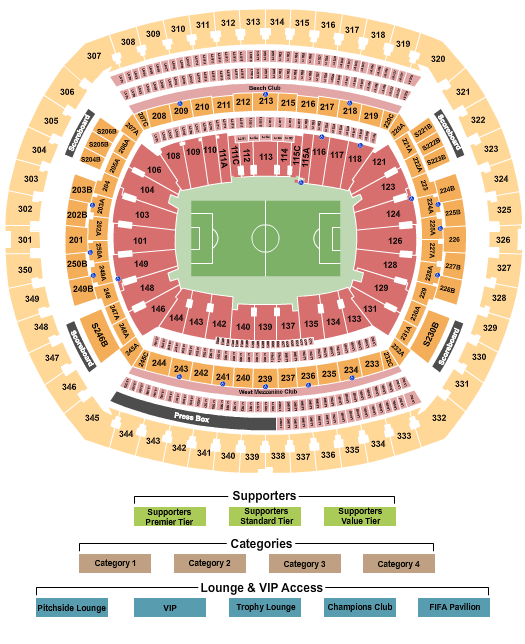 MetLife Stadium Confessions II Tour Seating Chart